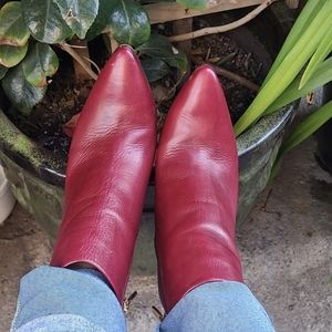 Vince Camuto Red Leather Boots